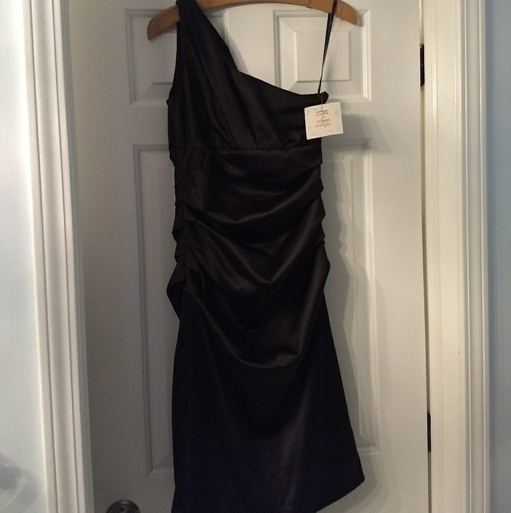 NWT Suzi Chen Maggy Boutique One Shoulder Dress - Picture 2 of 5